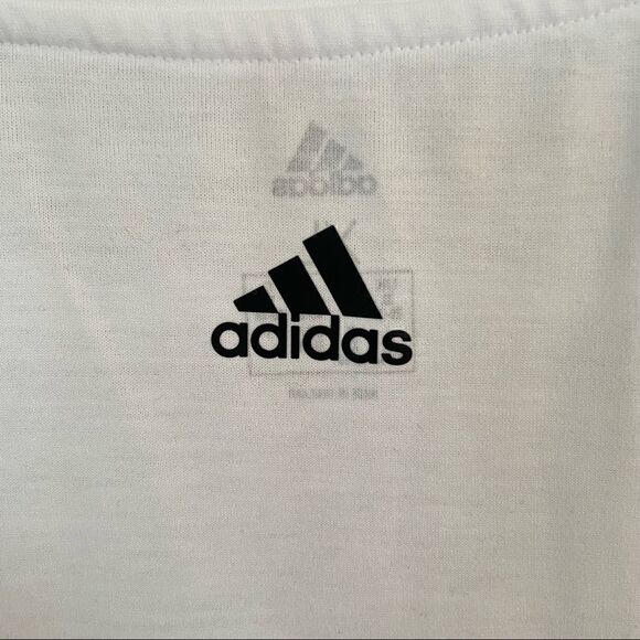 ADIDAS Women's Sleeveless Training Tank Shirt White/Black Logo XL - Picture 6 of 11